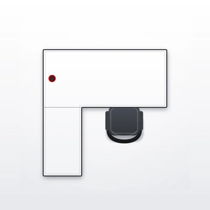 Cabin table Grommet Hole - configuration drawing
