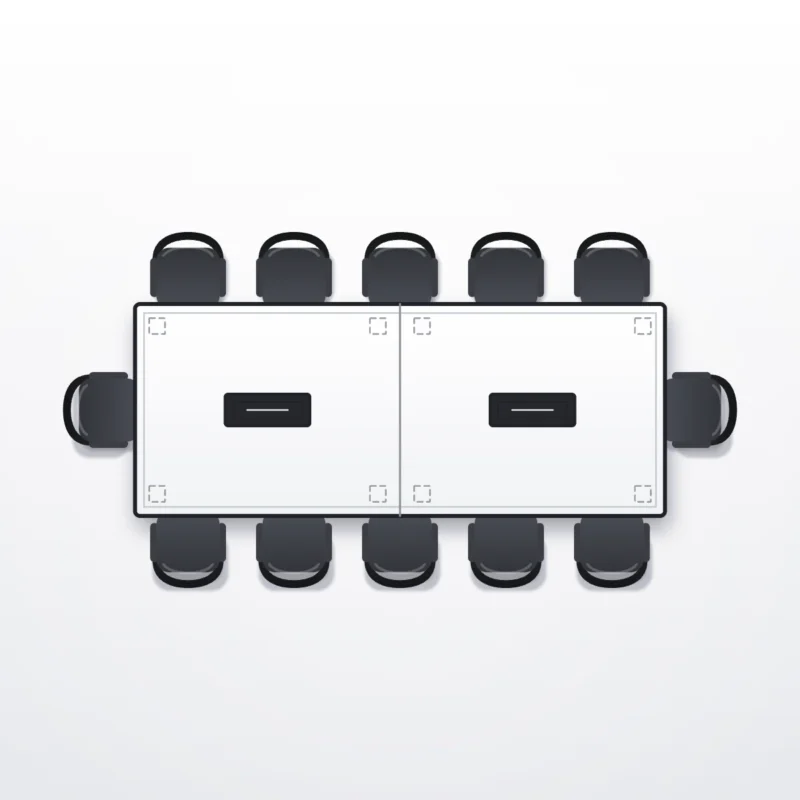 Conference table Ten to Twelve Pax - configuration drawing