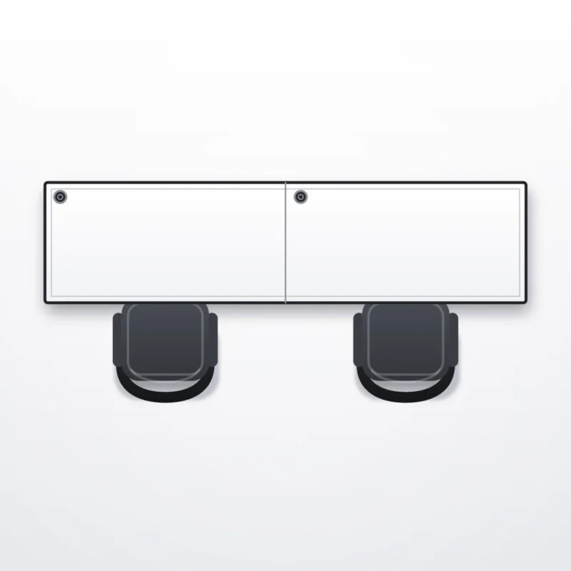 Desk configuration Two Seater NS Linear - configuration drawing